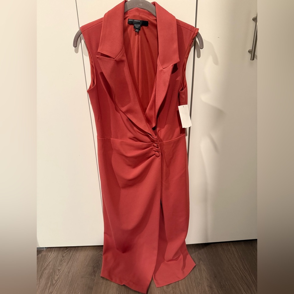 Maggy London Tuxedo Blazer Wrap Dress